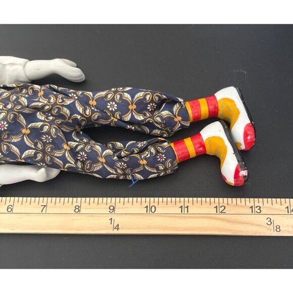 Vintage Ganz 1980s‎ Porcelain Shelf Sitter Clown Doll 12" Decorative Collectible - Picture 3 of 6